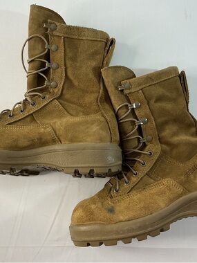 Men's Suede Tactical Lace-Up Boots in Tan